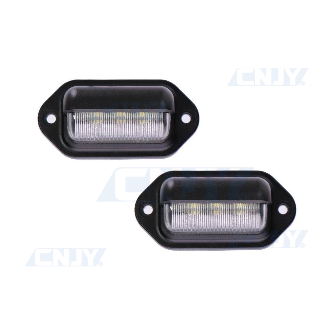 Lot de 2 feux d'éclairage universel à led pour plaque d'immatriculation  CNJY® EDP-X1 2W SMD 12/24V auto moto camion