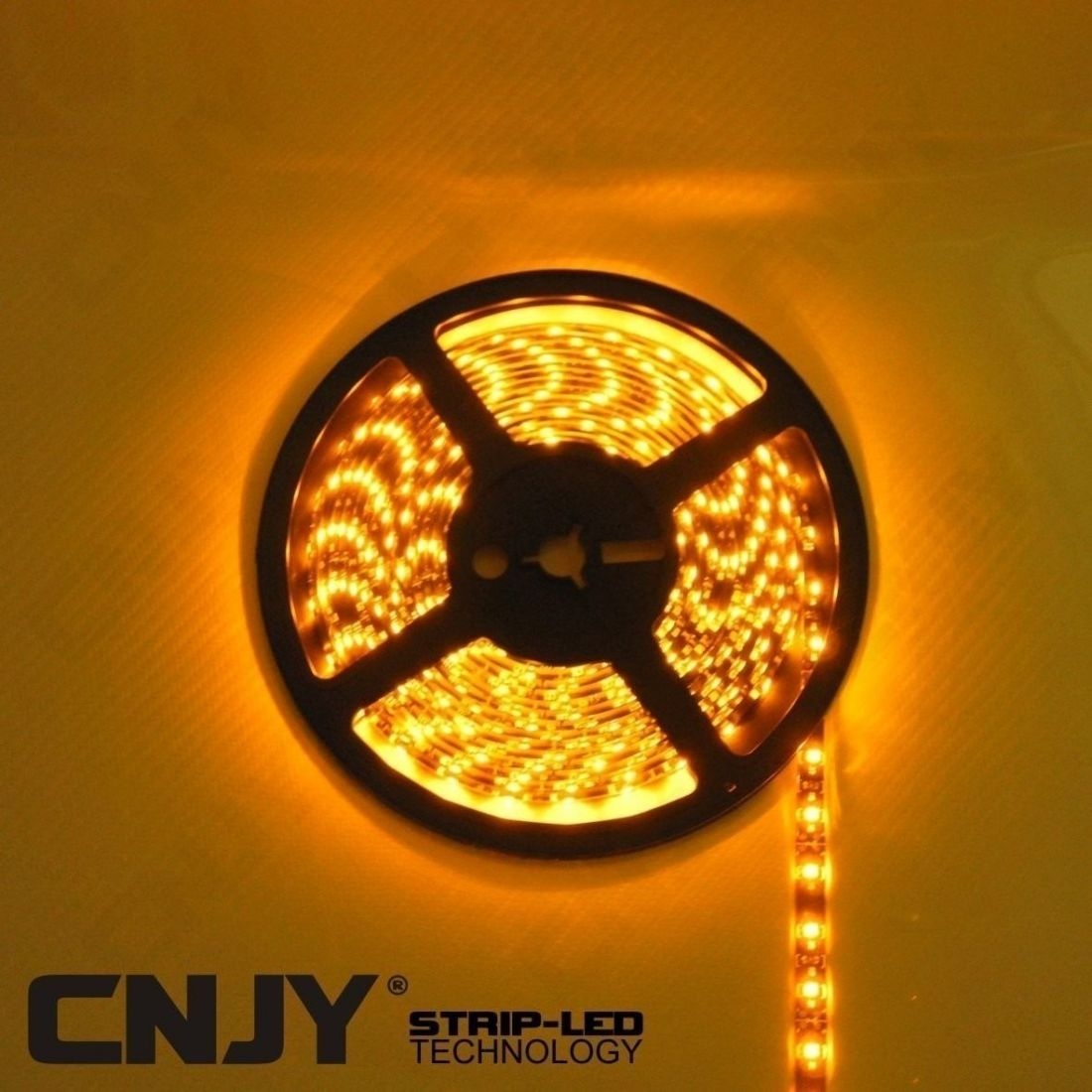 Bande led flexible et adhésive orange CNJY® ECO 12V DC IP65 SMD 3528 60led  par mètre