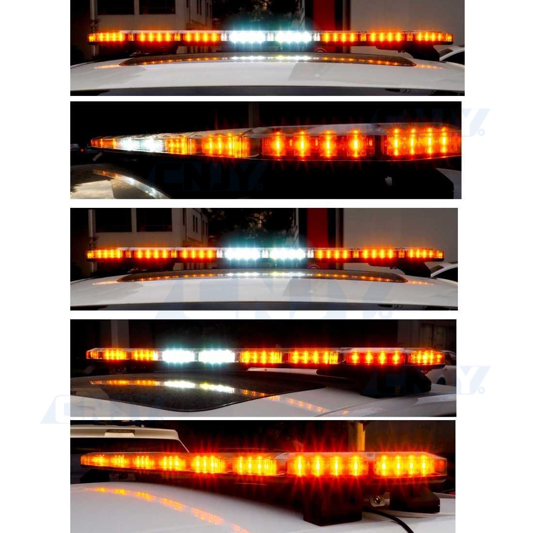 Gyrophare rampe de toit à led orange blanc bleu rouge homologuée ECE R65  10R CNJY VRX1 120cm