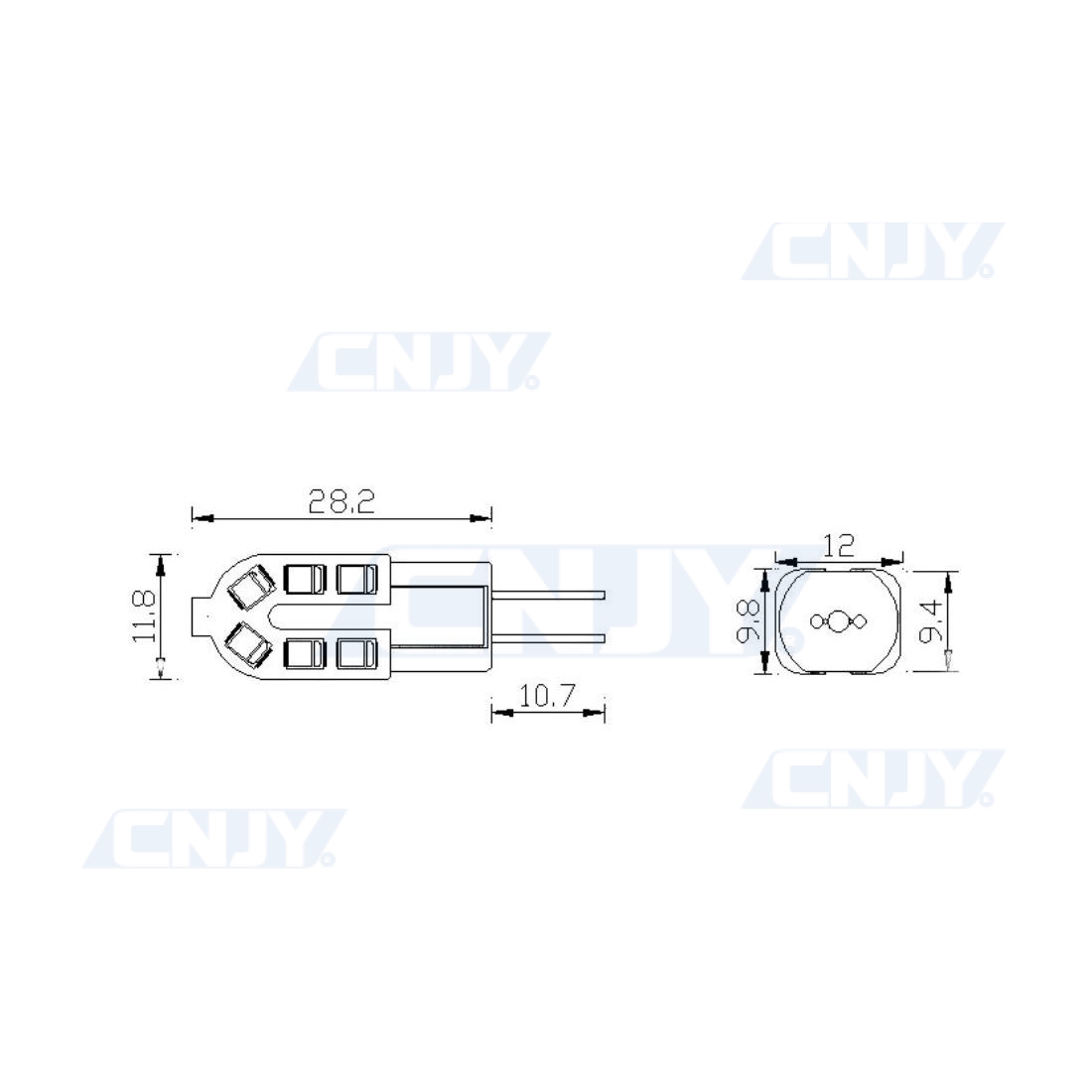 AMPOULE 12 LED G4 ULTRA® 12V AC DC BLANC CHAUD - FROID