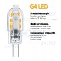 AMPOULE 12 LED G4 12V AC DC BLANC CHAUD FROID