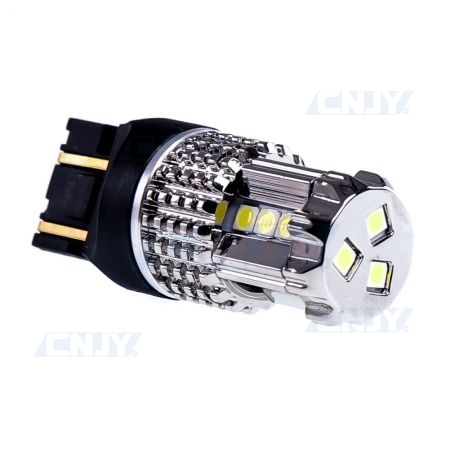 AMPOULE LED T20 W21/5W 7443 15 LED POWERTECH® CANBUS ORANGE 12V