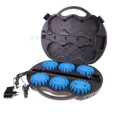 valise coffret de balise led bleu balisage et marquage routier 