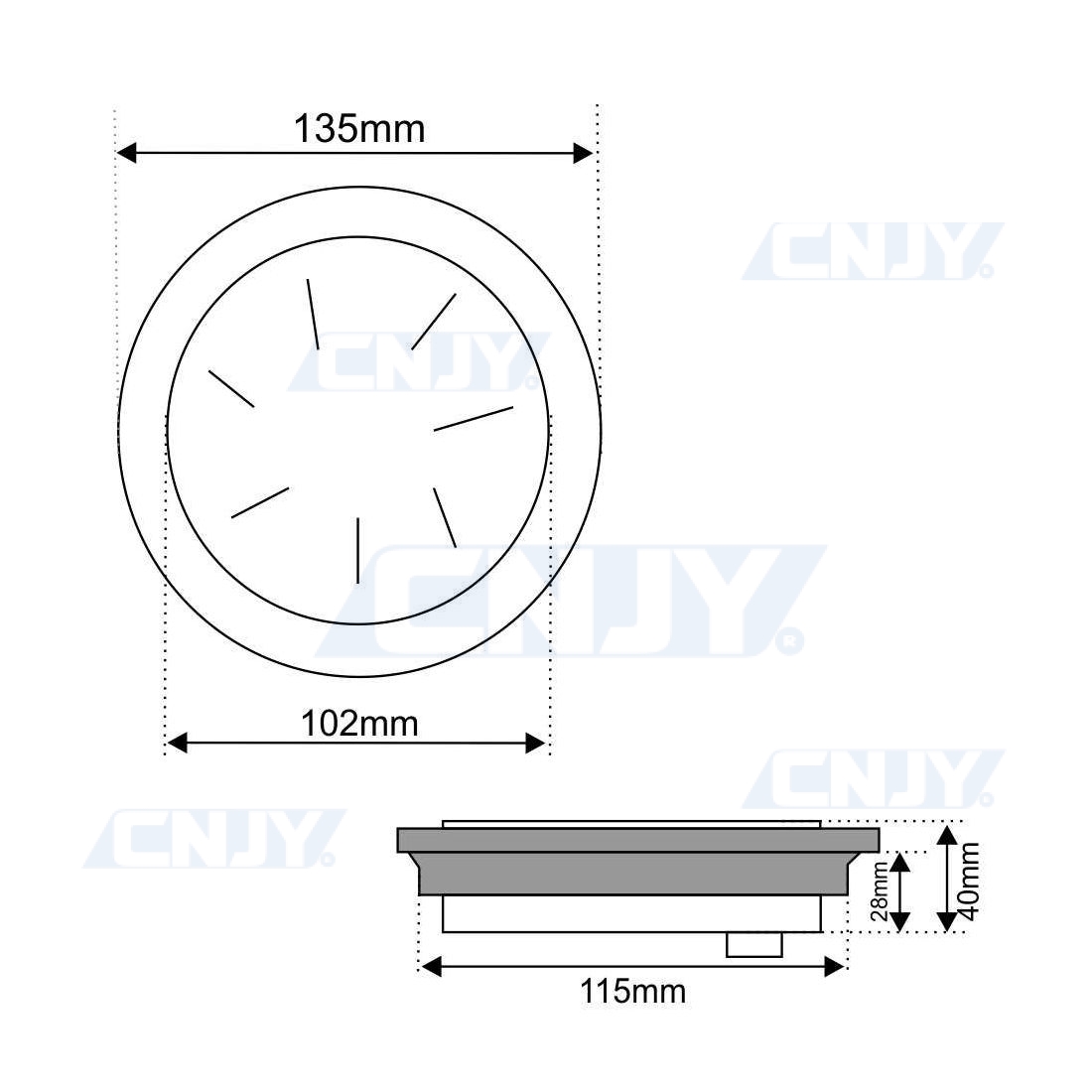 Feu led rond pour réalisation de signalisation de remorque