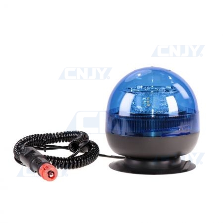 Gyrophare magnetique 12v 21w bleu etanche jl320l goutte eau police urgence  secours girophare aimante