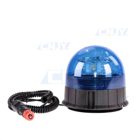 Gyrophare magnetique 12v 21w bleu etanche jl320l goutte eau police urgence  secours girophare aimante