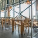 Paroi de séparation et d'hygiène pour restaurant, terrasse, salle de sport