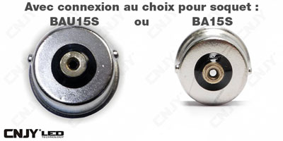 connexion au choix BAU15S ou BA15S