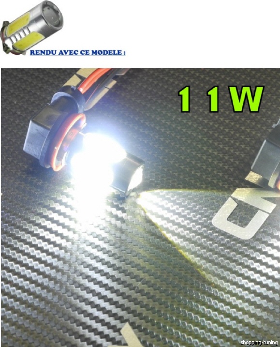 rendu avec ampoule LED 11W