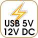 Voltage : Entrée USB 5V - Sortie 12V DC