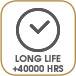 Durée de vie : Long Life 40.000+ Hrs
