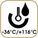 Température d'usage : -36° C / + 116° C