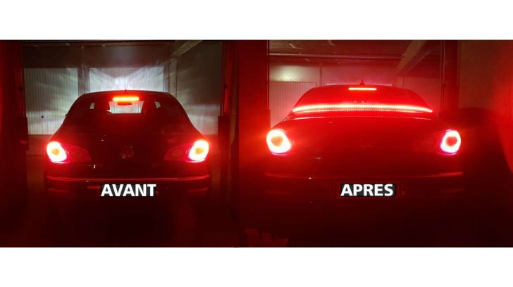 Créer facilement un 3eme feux stop puissant avec nos bandes led rouge Ti-REX