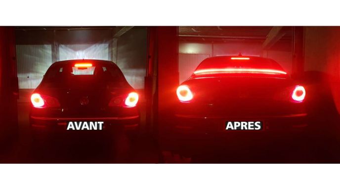 Créer facilement un 3eme feux stop puissant avec nos bandes led rouge Ti-REX